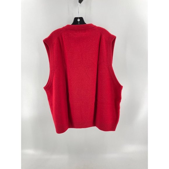 J T Traditions Men's 100% Lambs Wool V Neck Sweater Vest Golf Size 2X Big - Picture 3 of 13